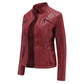 Women's Faux Leather Jacket – Stylish Stand-Up Collar Design 8