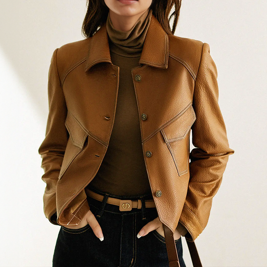 Women’s Faux Leather Jacket – Tailored Fit for Effortless Style 0