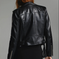 Women's Faux Leather Lapel Jacket – Chic Style for Every Occasion 1