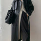 Women's Faux Leather Trench Coat – Elegant Double-Breasted Design 3