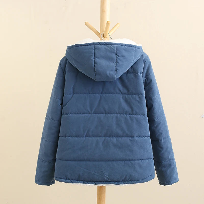 Women's Fleece-Padded Jacket – Cozy Hooded Design for Winter 1