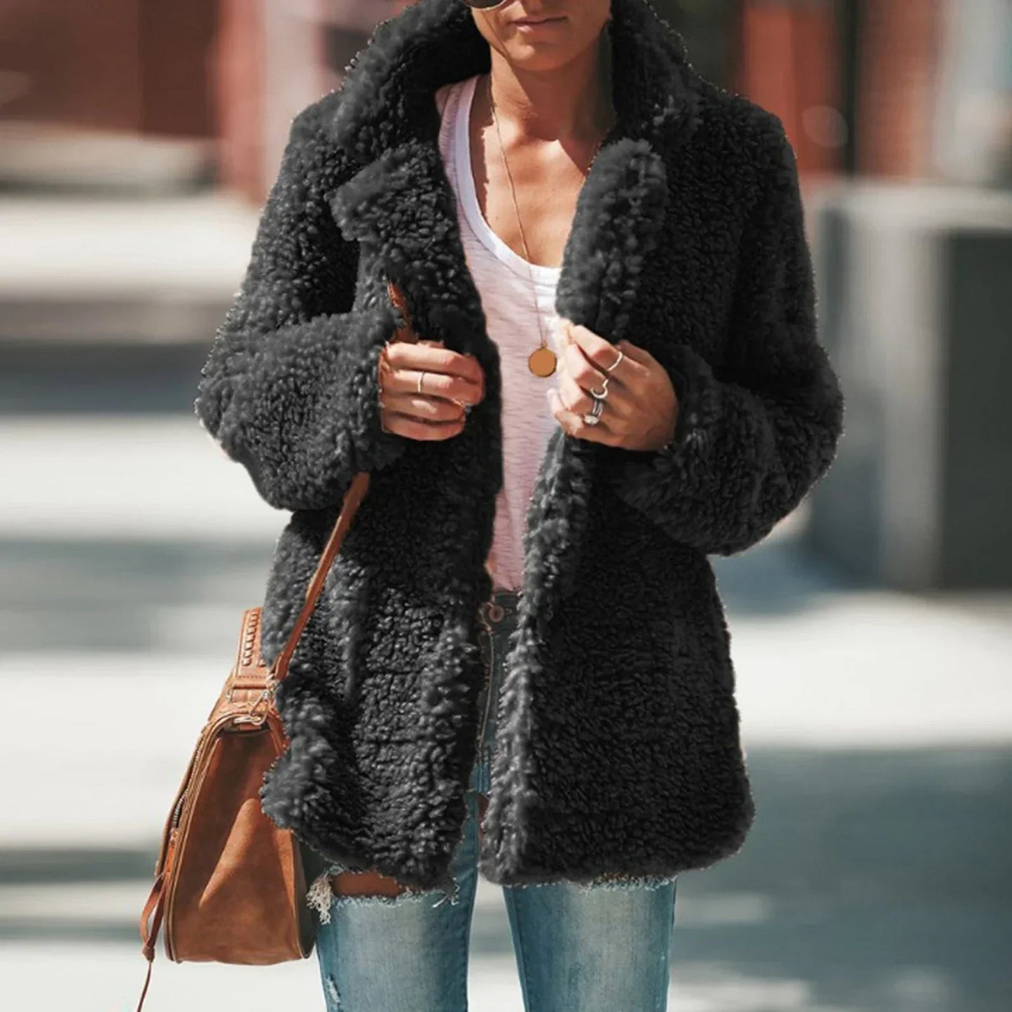 Women's Fleece Jacket – Cozy Lapel Collar for Effortless Style 3