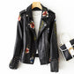 Women’s Floral Embroidered Biker Jacket – Fitted & Stylish 1