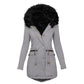 Women's Fluffy Hooded Jacket – Luxurious Fur Collar for Winter Warmth 1