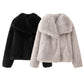 Women's Fox Fur Jacket – Chic Street Style for Winter Elegance 4