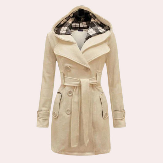 Women's Hooded Checkered Coat – Stylish Warmth for Winter 0