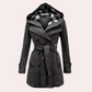 Women's Hooded Checkered Coat – Stylish Warmth for Winter 2