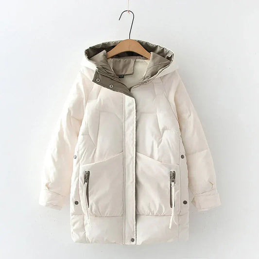 Women's Hooded Cotton Jacket – Cozy Relaxed Fit for Winter 0