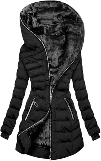 Women's Hooded Padded Jacket – Plush Lining for Cozy Warmth 0