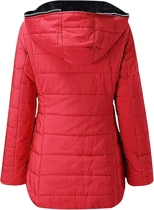 Women's Hooded Padded Jacket – Plush Lining for Cozy Warmth 8
