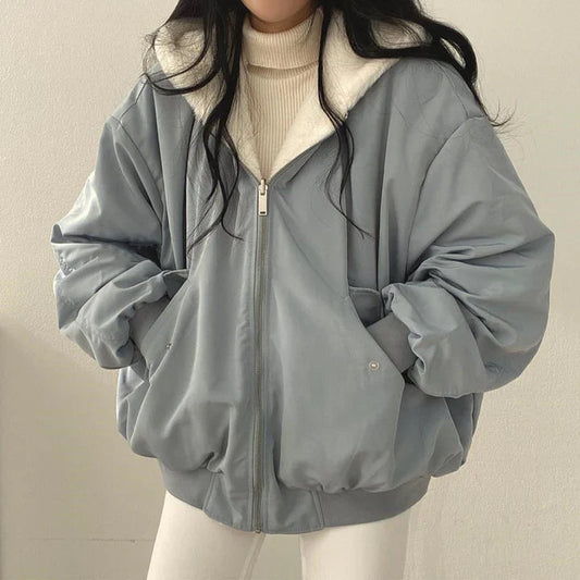 Women's Hooded Parka Jacket – Thick & Cozy for Cold Days 0