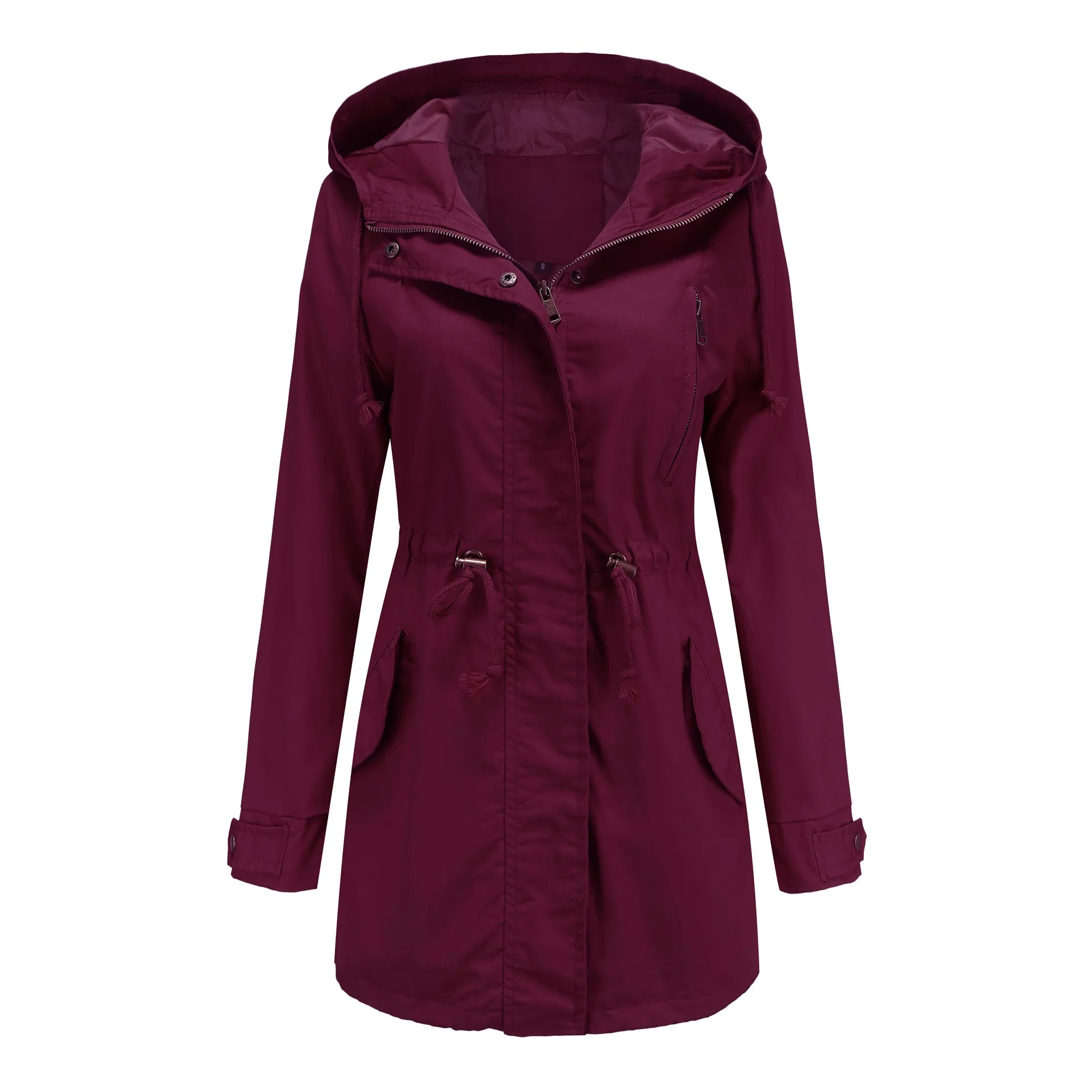 Women's Hooded Windbreaker Trench Coat – Stylish & Comfortable 5