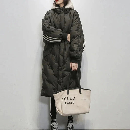 Women's Hooded Winter Jacket – Knee-Length & Cozy Warmth 0