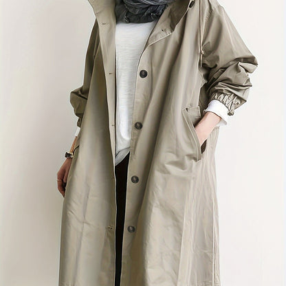 Women's Khaki Trench Coat – Tailored Fit for Effortless Style 0