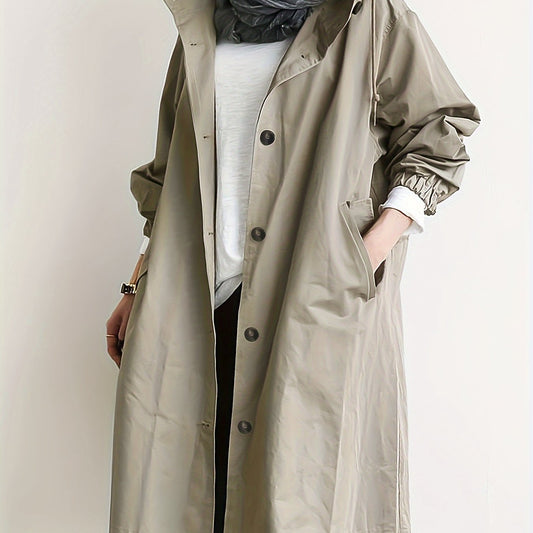 Women's Khaki Trench Coat – Tailored Fit for Effortless Style 0