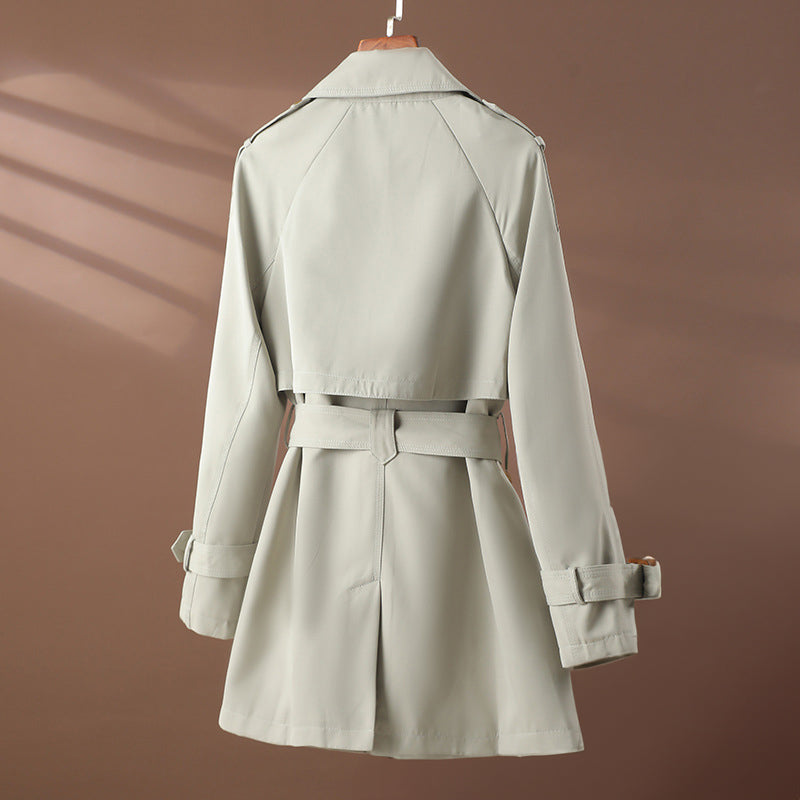 Women's Lace Waist Trench Coat – Slim Fit for Autumn Elegance 2
