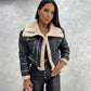 Women's Lamb Wool Motorcycle Jacket – Cozy Chic for Every Occasion 1