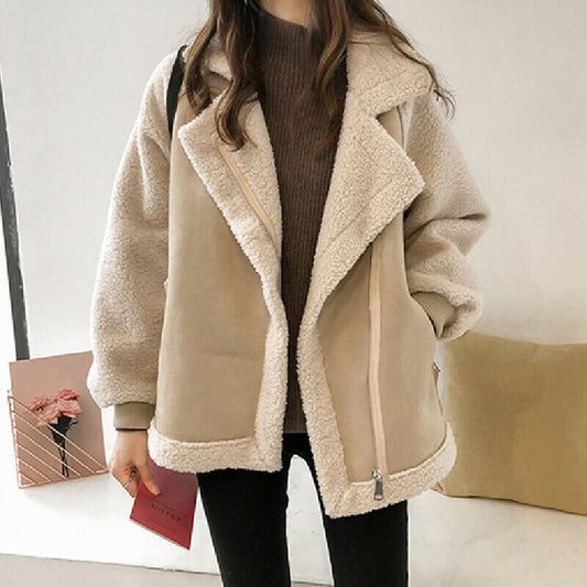 Women's Lambswool Fleece Jacket – Cozy Style for Winter Days 0