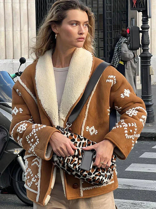 Women's Lapel Jacket – Cozy Style for Winter Outings 0