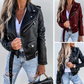 Women's Leather Biker Jacket – Stylish & Warm for Winter 2