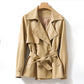 Women's Leather Jacket – Belted Waist for Flattering Fit 1