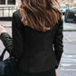 Women's Leather Jacket – Slim Fit with Stand Collar for Chic Style 2