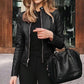 Women's Leather Jacket – Slim Fit with Stand Collar for Chic Style 6