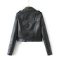 Women's Leather Jacket – Stylish Zip-Up with Flattering Belt 5