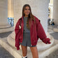 Women's Leather Jacket – Timeless Bomber for Year-Round Style 1
