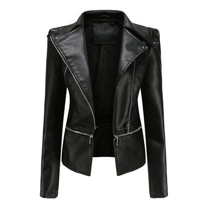 Women's Leather Jacket – Versatile Detachable Hem for Chic Style 0
