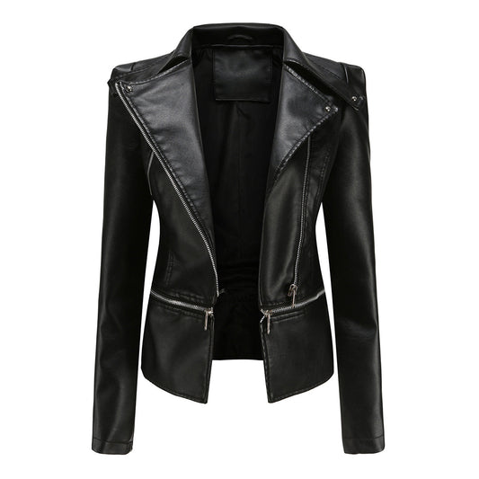 Women's Leather Jacket – Versatile Detachable Hem for Chic Style 0