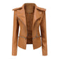 Women's Leather Jacket – Versatile Detachable Hem for Chic Style 10
