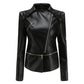 Women's Leather Jacket – Versatile Detachable Hem for Chic Style 2