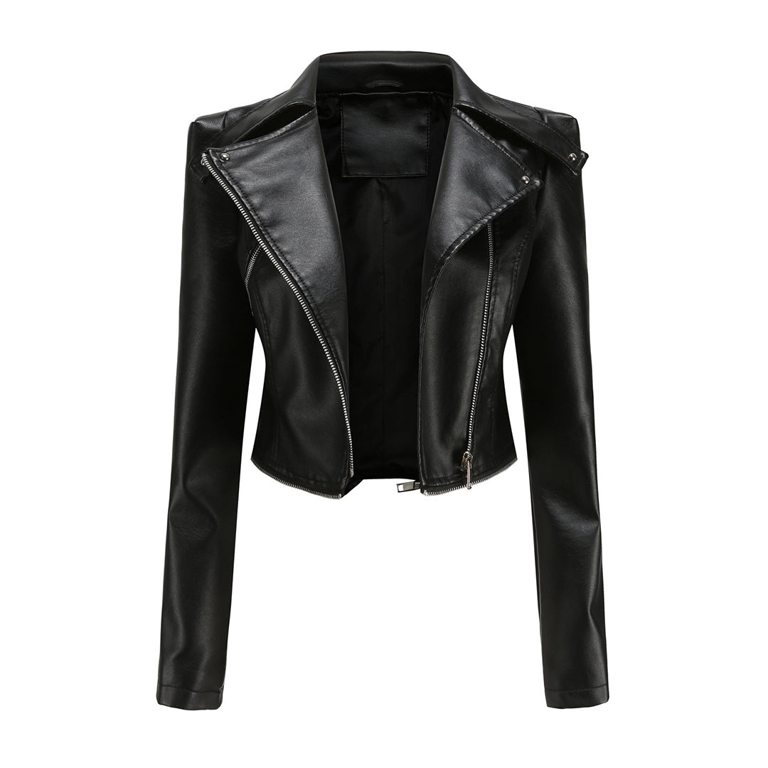 Women's Leather Jacket – Versatile Detachable Hem for Chic Style 5