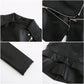 Women's Leather Jacket – Versatile Detachable Hem for Chic Style 6