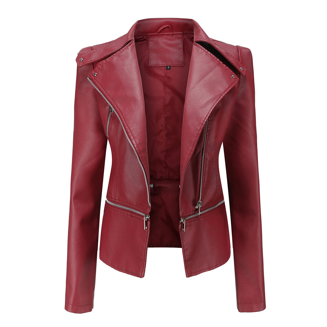 Women's Leather Jacket – Versatile Detachable Hem for Chic Style 8
