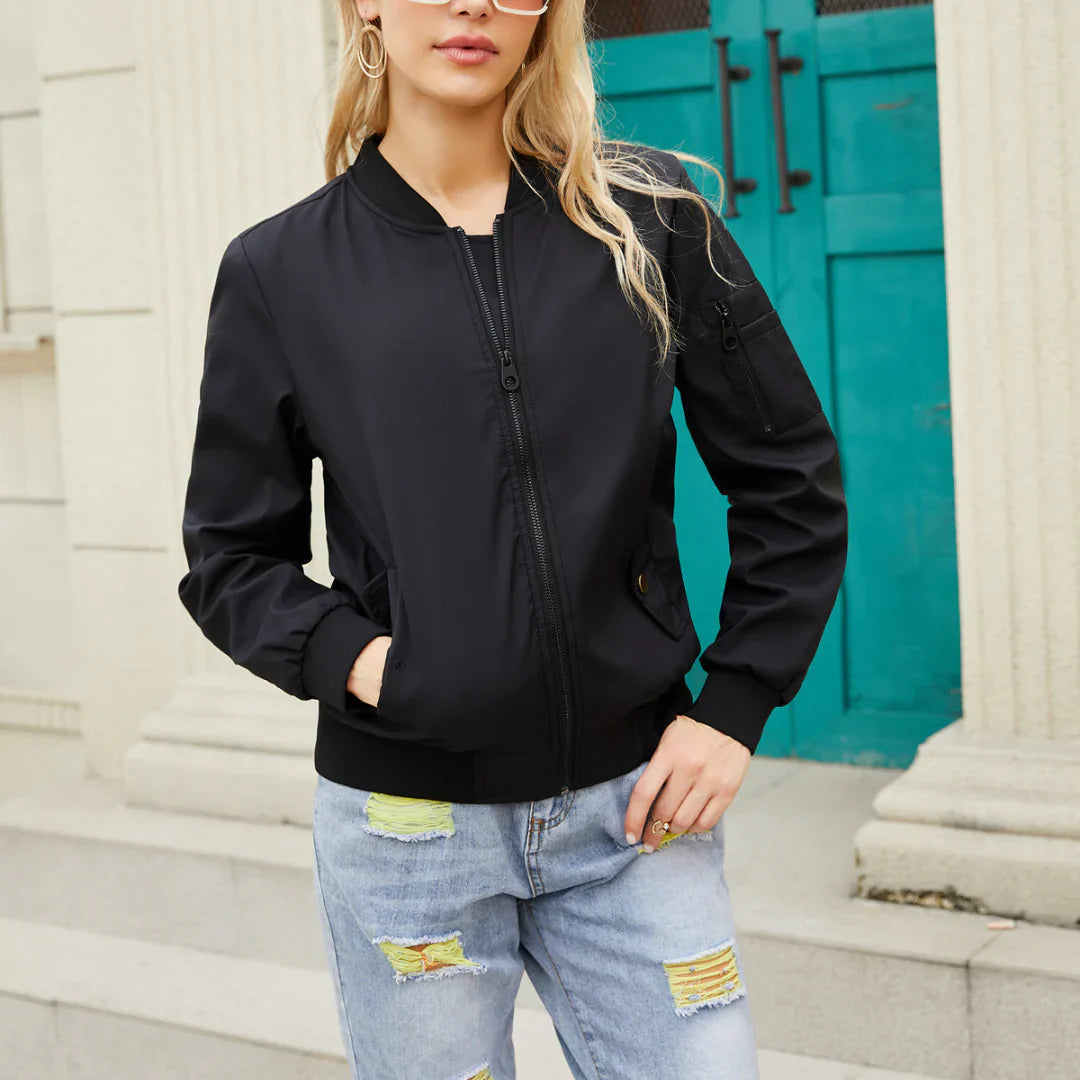 Women's Lightweight Bomber Jacket – Stylish & Versatile Layering 1