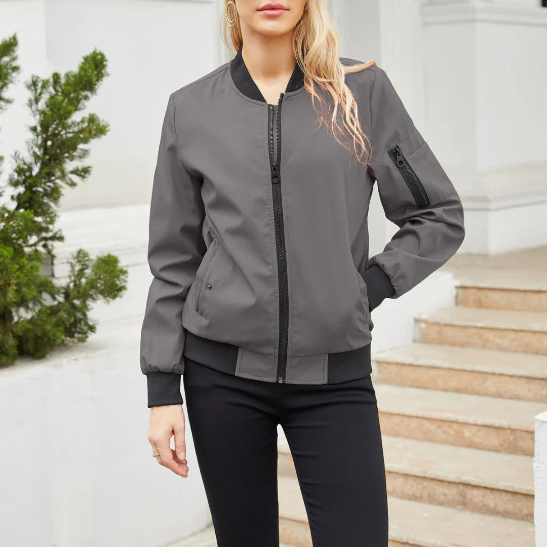 Women's Lightweight Bomber Jacket – Stylish & Versatile Layering 3