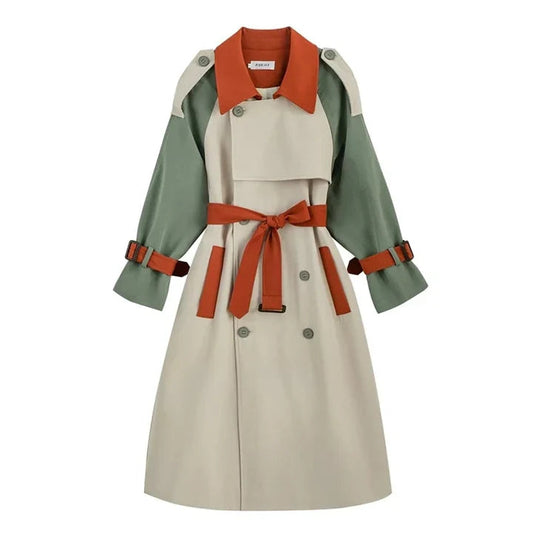 Women's Long Coat – Chic Design with Bold Color Accents 0