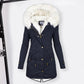 Women's Long Faux Fur Coat – Warm Padded Design for Winter 1