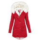 Women's Long Faux Fur Coat – Warm Padded Design for Winter 6