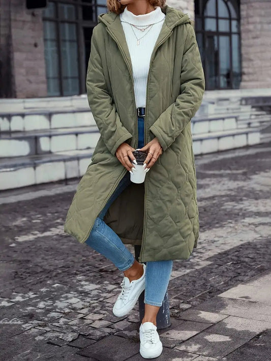 Women’s Long Hooded Jacket – Cozy Warmth for Winter Layers 0