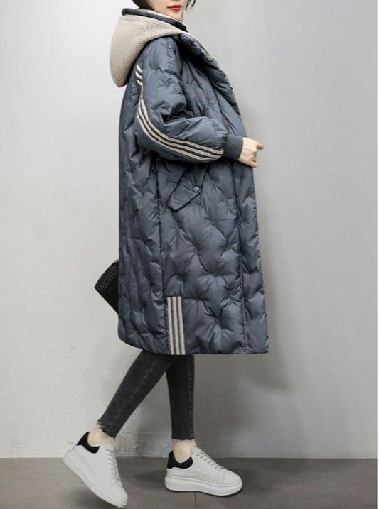 Women's Long Hooded Winter Jacket – Cozy Padded Style 0