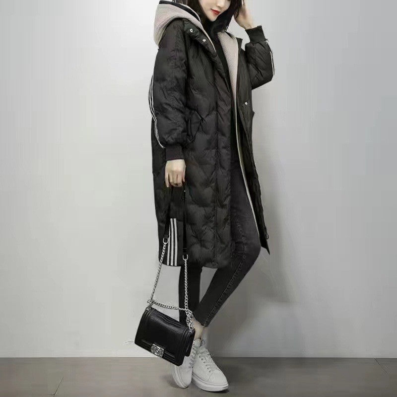 Women's Long Hooded Winter Jacket – Cozy Padded Style 1