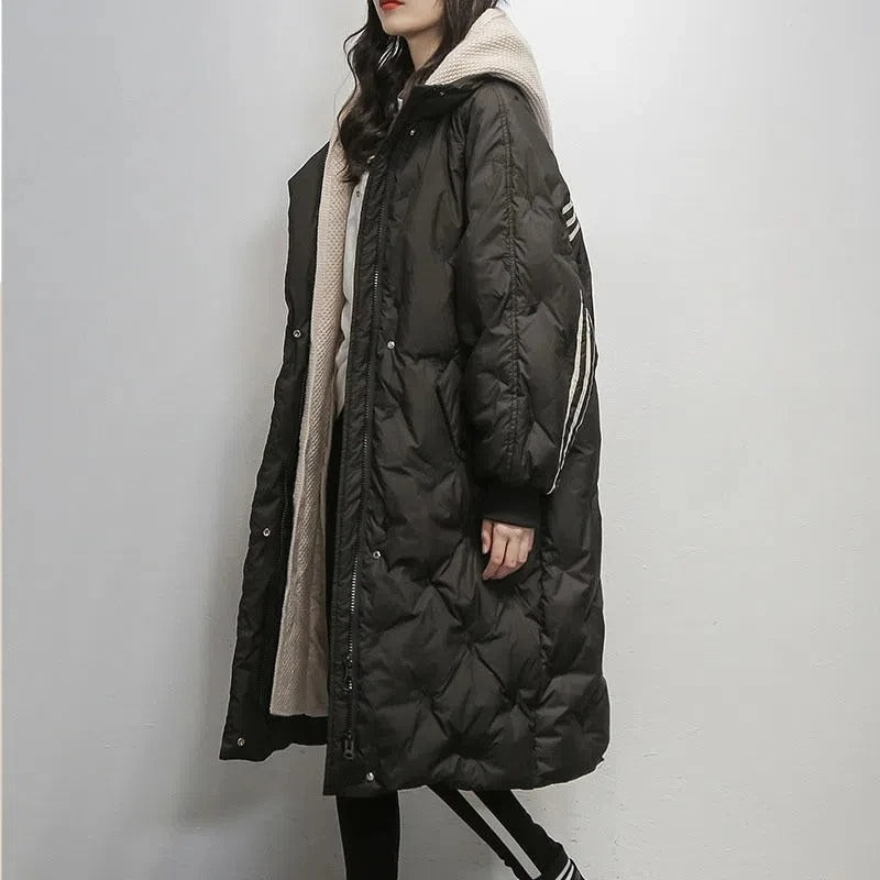 Women's Long Puffer Coat – Down Insulated for Winter Warmth 4