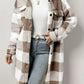 Women's Long Teddy Jacket – Cozy Checkered Style for Fall 3