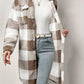 Women's Long Teddy Jacket – Cozy Checkered Style for Fall 4