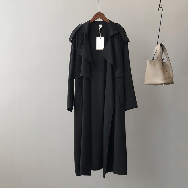 Women’s Long Trench Coat – Elegant Lapel Design for Effortless Style 5