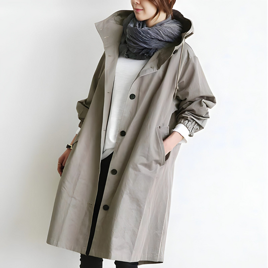Women's Long Windbreaker Jacket – Stylish Comfort for Autumn 0