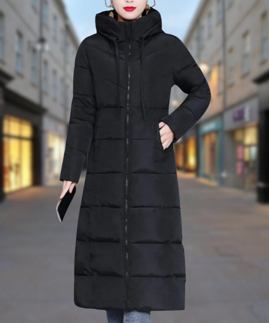 Women's Mid-Length Down Jacket – Cozy Cotton-Padded Warmth 0